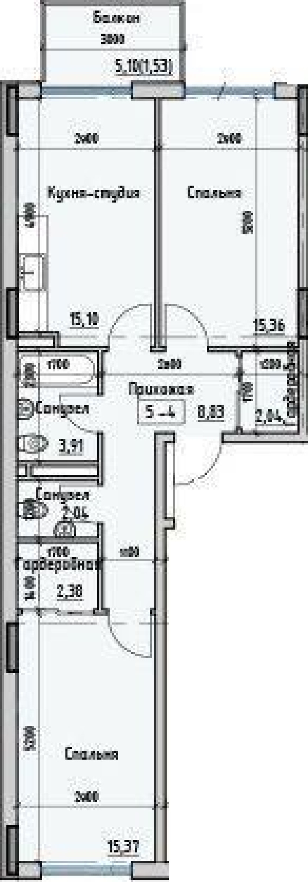Квартира на ул. Дмитриевская (Донского) (Таирова), 65 м², 74 000$ — FAKTOR
