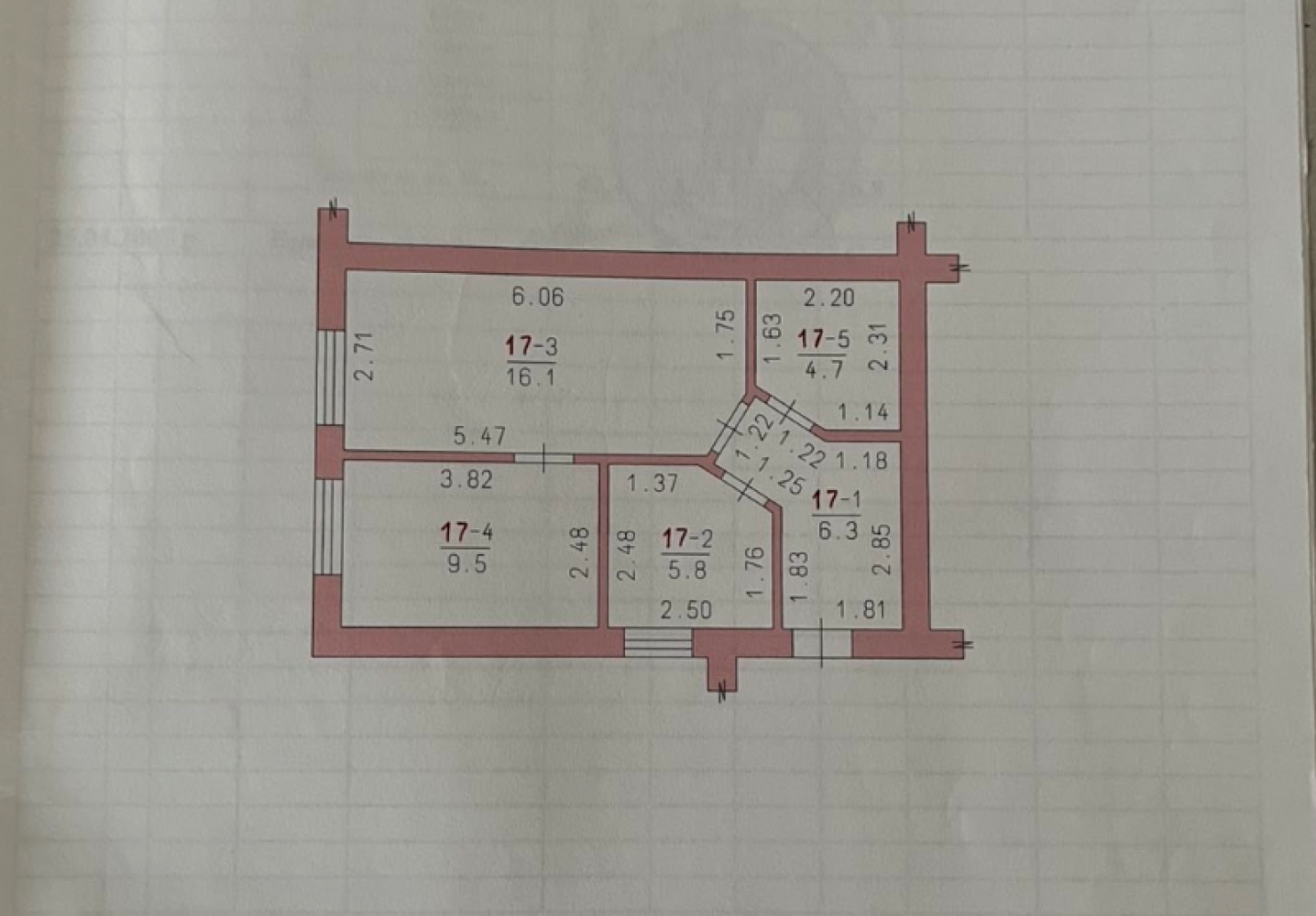 2-комнатные, 43 м²