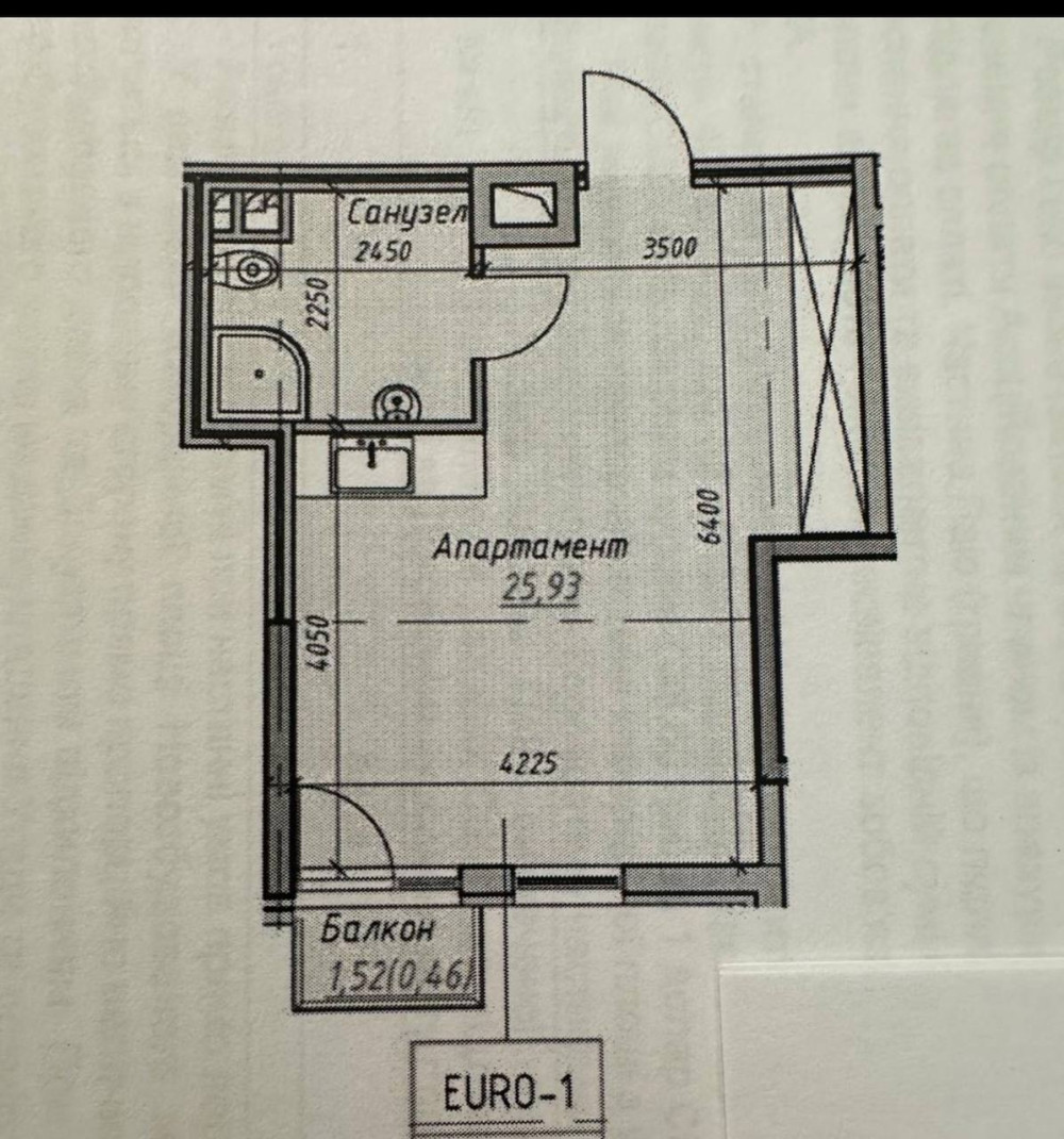 Квартира на ул. Дачная, 32 м², 60 000$ — FAKTOR
