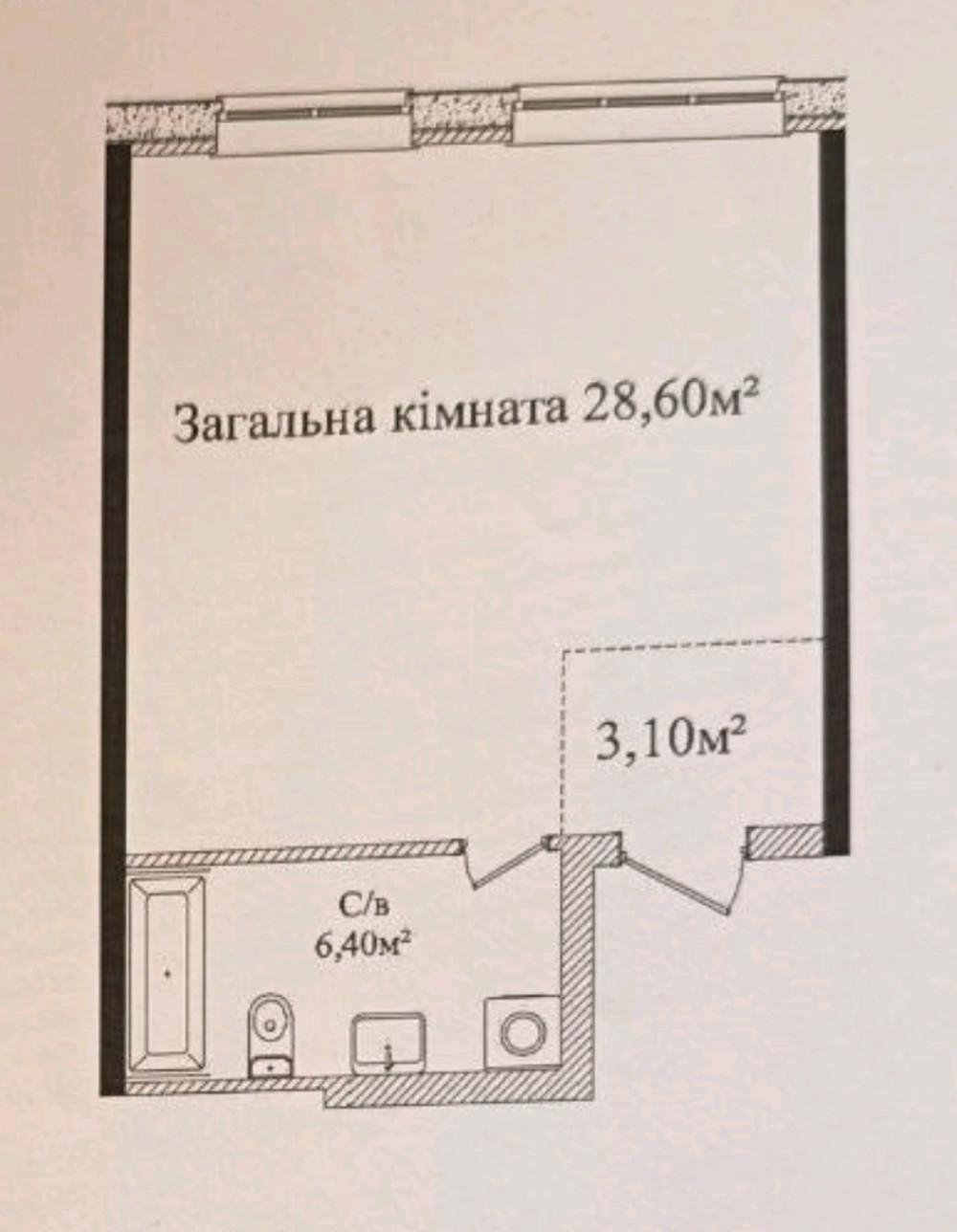 Квартира на ул. Гагаринское Плато, 38 м², 50 000$ — FAKTOR