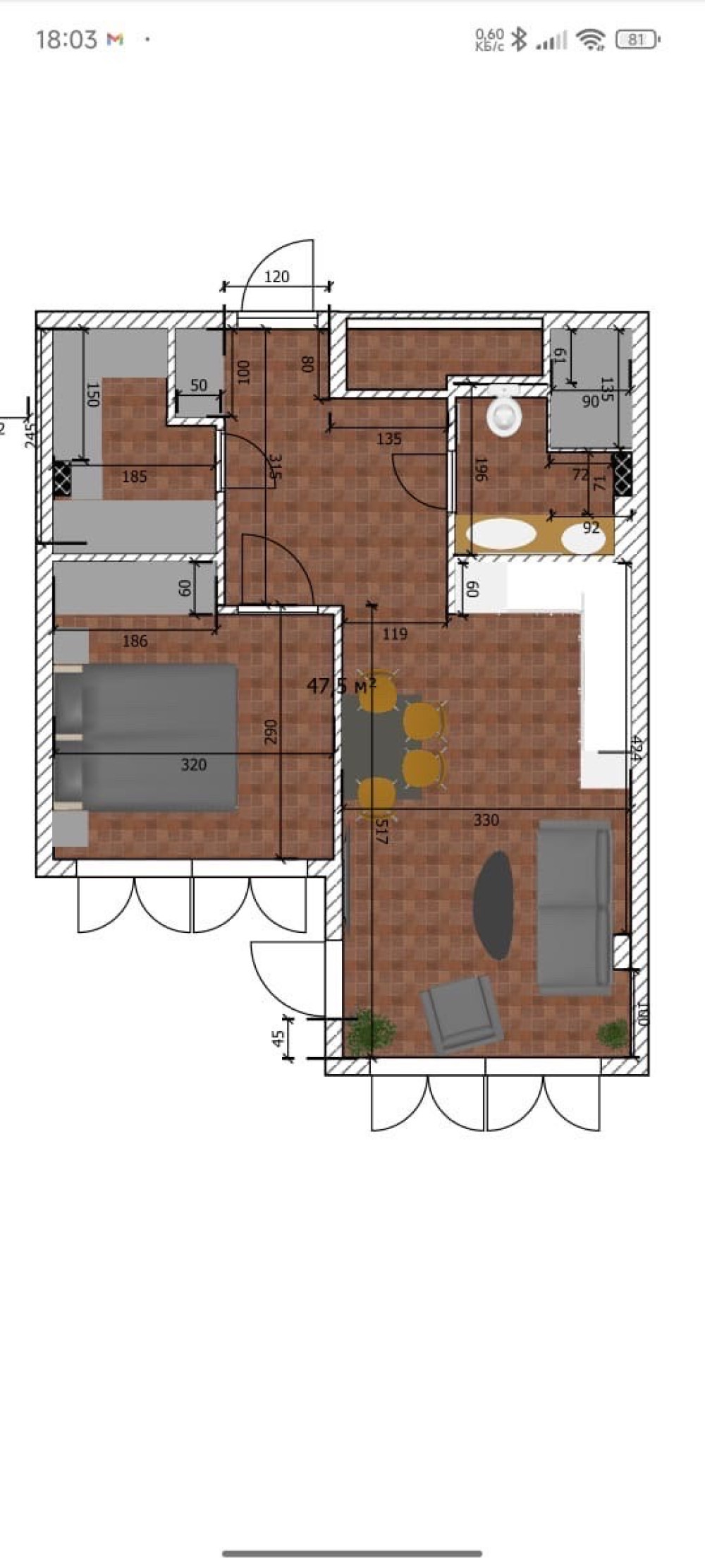 Квартира на ул. Софиевская, 47 м², 75 000$ — FAKTOR