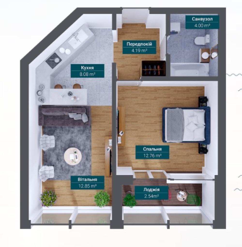 Квартира на ул. Французский бульвар, 49 м², 121 800$ — FAKTOR