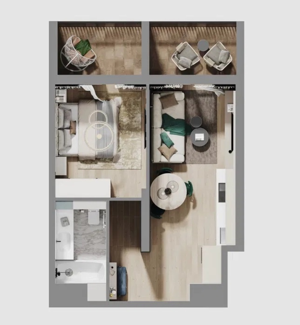 Квартира на ул. Дача Ковалевского, 51 м², 58 900$ — FAKTOR