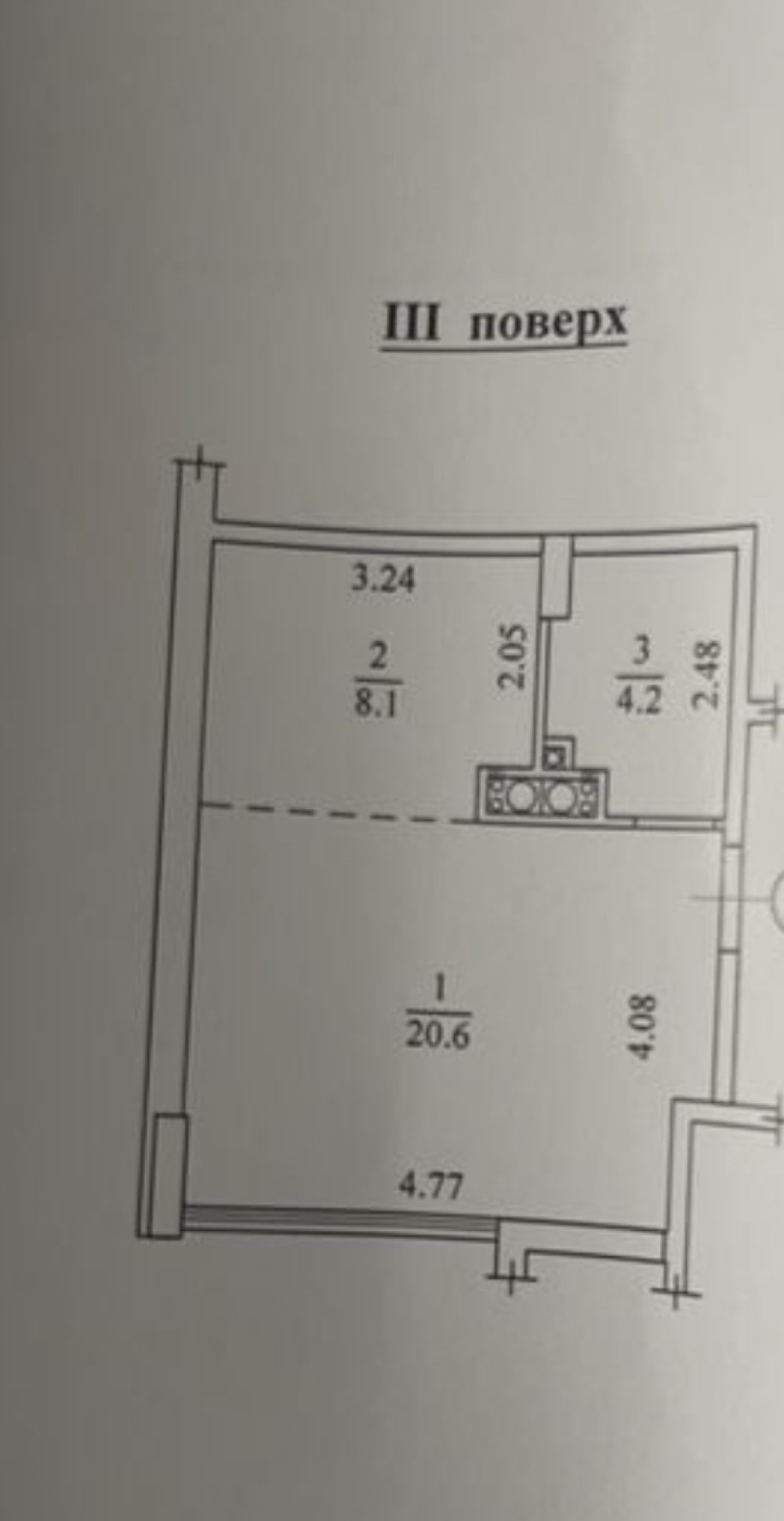 Квартира на ул. Школьная, 33 м², 25 000$ — FAKTOR